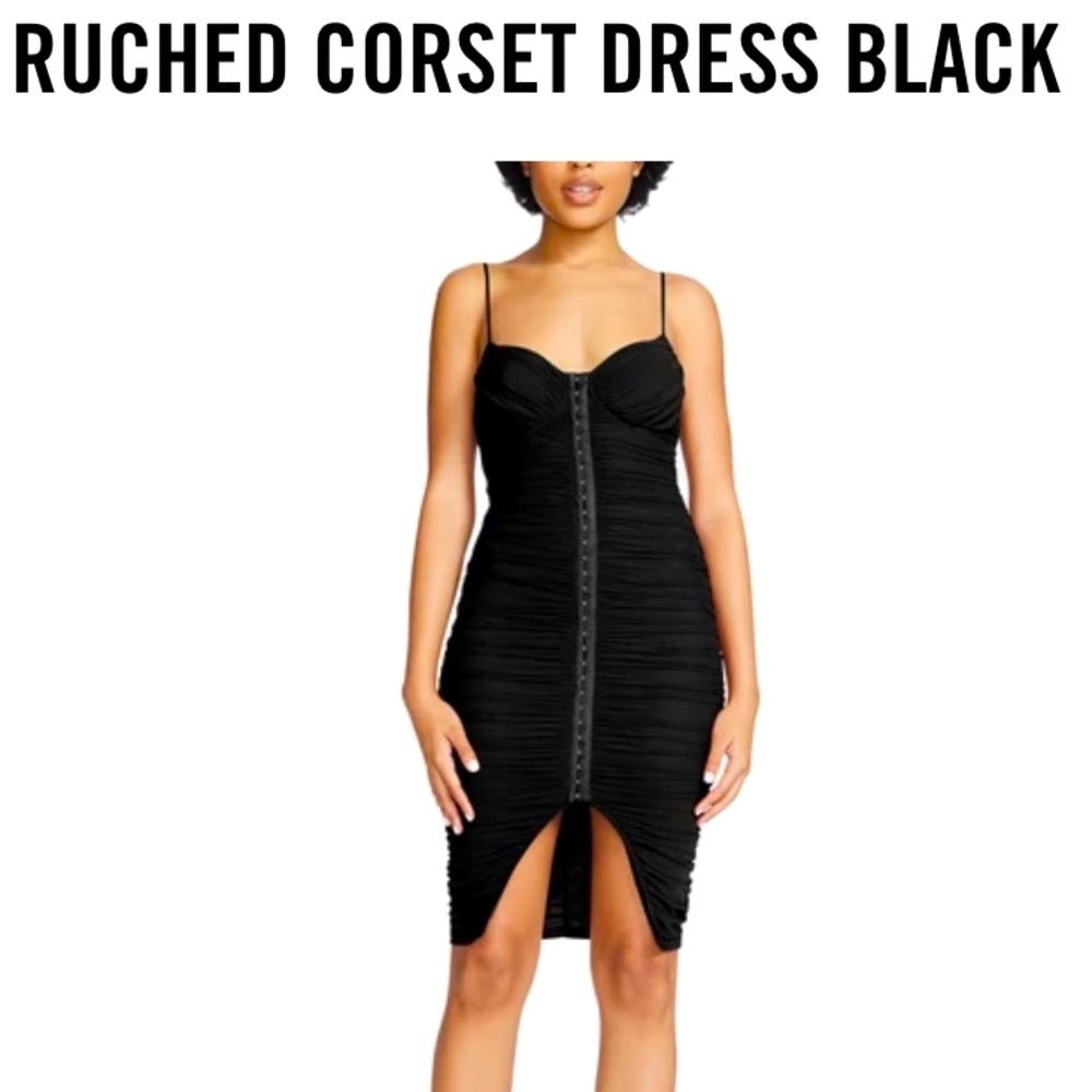 Steve Madden rushed black corset dress